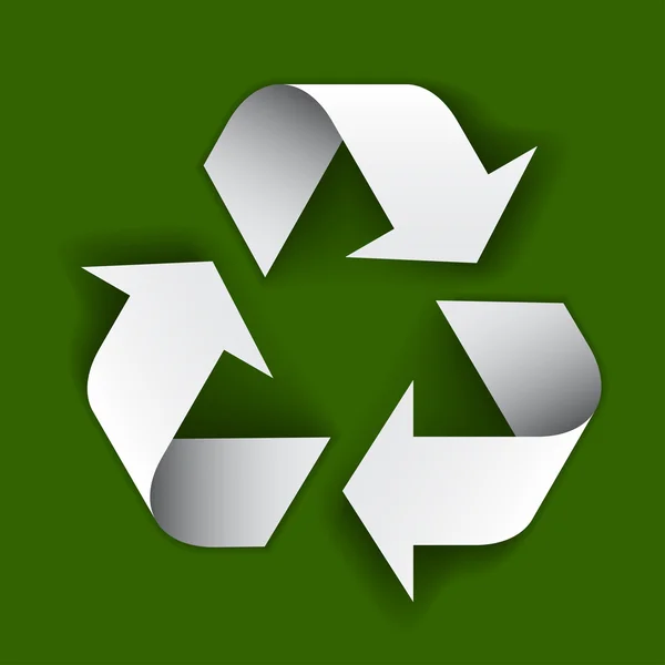Papier recycle symbool — Stockvector