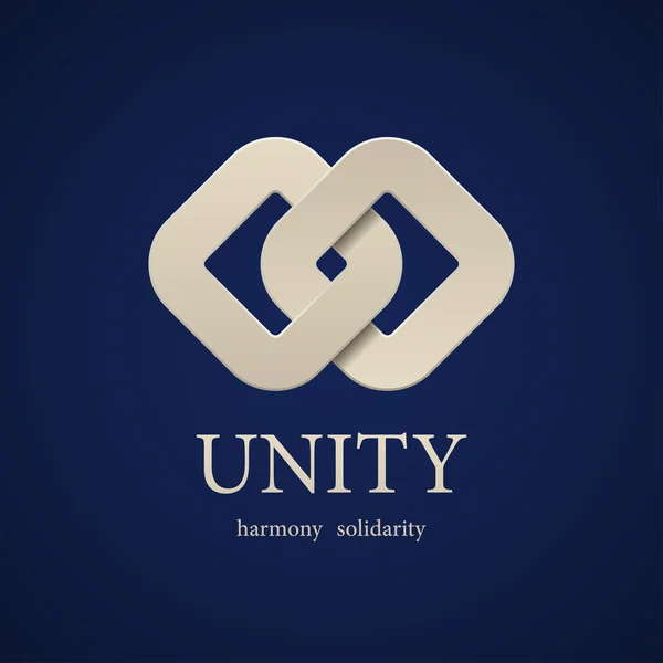 Unity symbol design template — Stock Vector