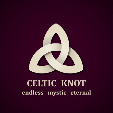 Kağıt celtic knot symbol tasarım şablonu