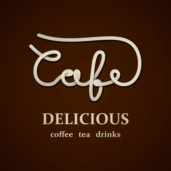 Šablona kaligrafické návrhu Café — Stockový vektor