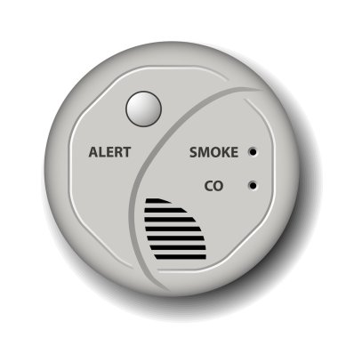 fire smoke carbon monoxide detector alarm clipart