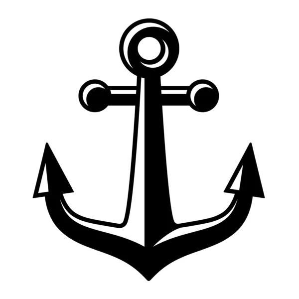 Anchor black symbol — Stock Vector