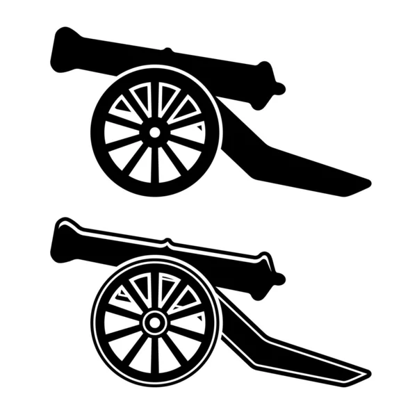 Ancient cannon symbol — Stock Vector