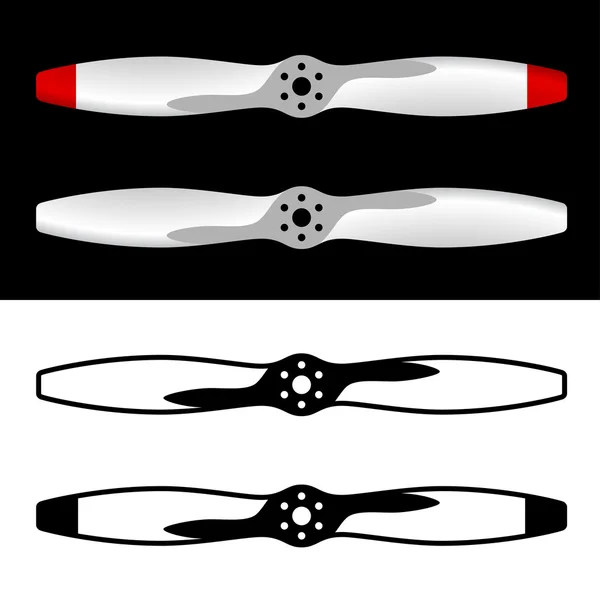 Vliegtuig propellers — Stockvector