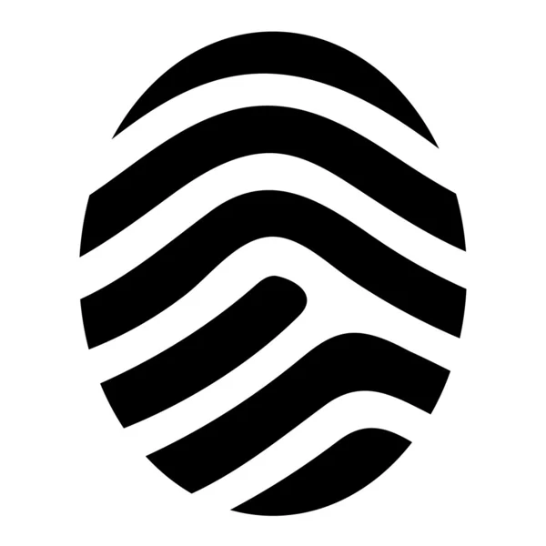 Ritning fingerprint enkel symbol — Stock vektor