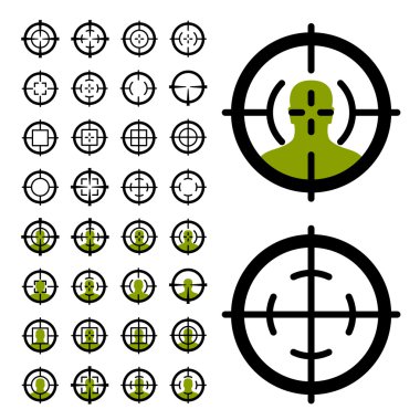 gun crosshair sight symbols clipart