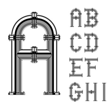 chrome pipe alphabet letters part 1