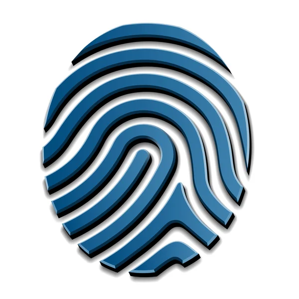 3D σχεδίασης σύμβολο δακτυλικών αποτυπωμάτων — Διανυσματικό Αρχείο