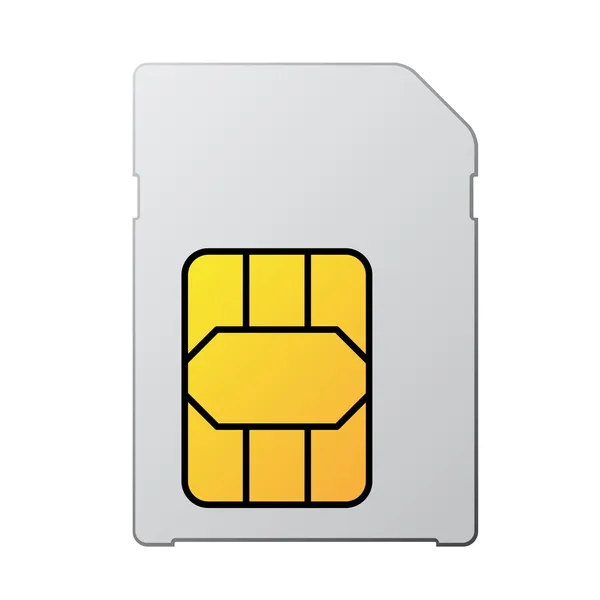 White blank sim card — Stock Vector