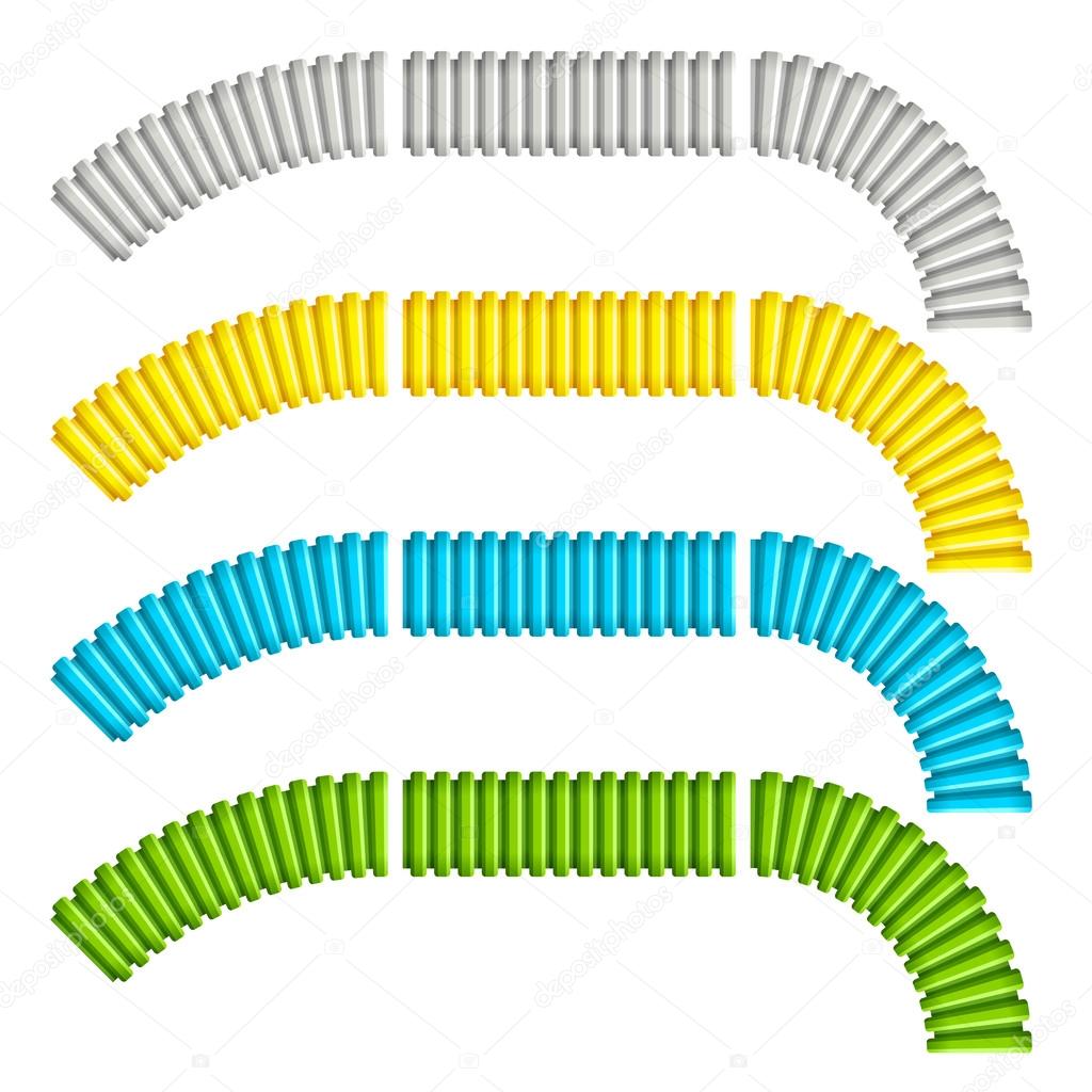 colored corrugated flexible tubes