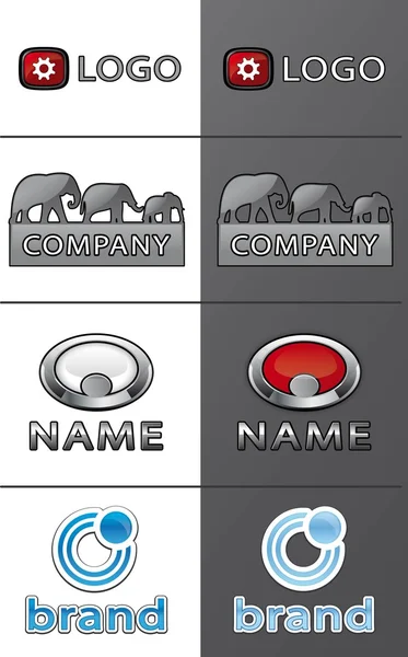 Conjunto de logotipo — Vetor de Stock
