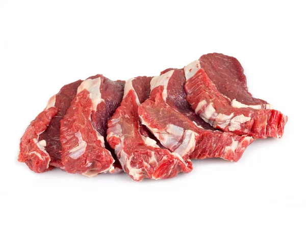 Verse rauwe stukken van biefstuk — Stockfoto
