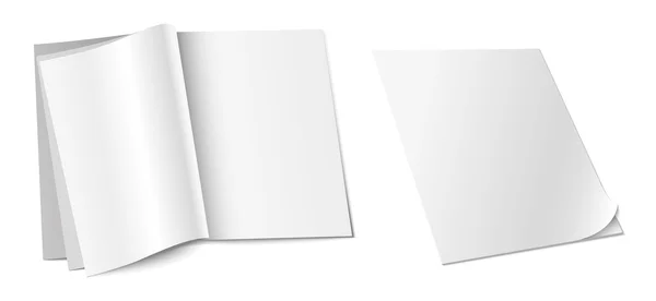 Векторна порожня книга і сторінки — стоковий вектор