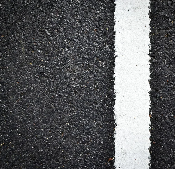 Új fehér vonal a közúti textúra — Stock Fotó