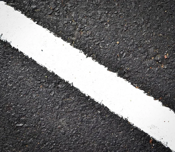 New white line on the road texture — Stock Photo, Image