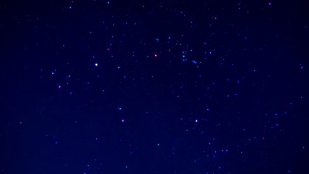 Time Lapse Hermoso flotador estrellado en el cielo nocturno (modo de efecto ) — Vídeo de stock