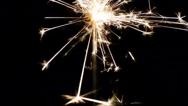 Sparklers and dark background (vertical) — Stock Video
