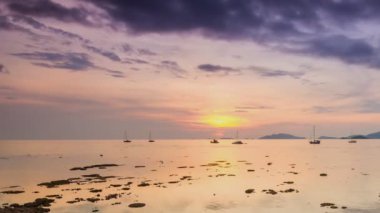 zaman sukut günbatımı deniz koh lipe Island, Tayland tarihinde