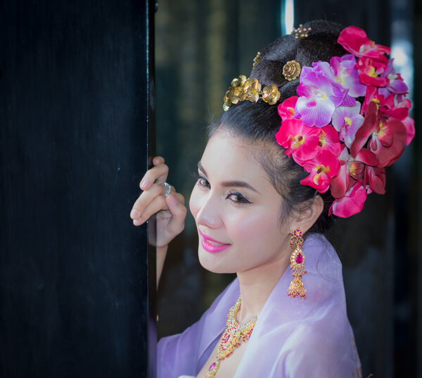 Thai Woman In Traditional Costume Of Thailand