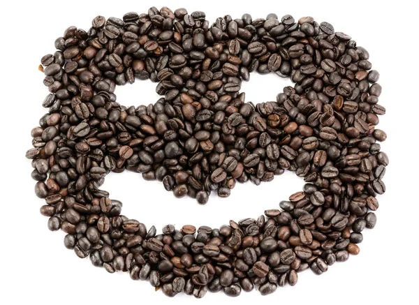 Coffee beans smiley face — Stock Photo, Image