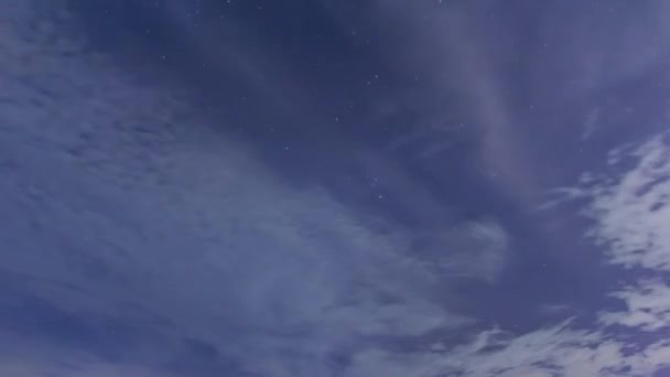 Krásná Noční Obloha Čas Výpadek — Stock video