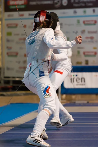 Fencing Cup Torino 2013 woman foil championship — Stock Photo, Image