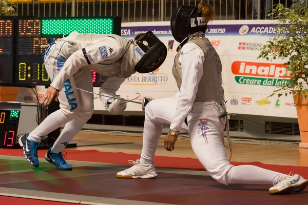 Fencing Cup Torino 2013 woman foil championship — Stock Photo, Image