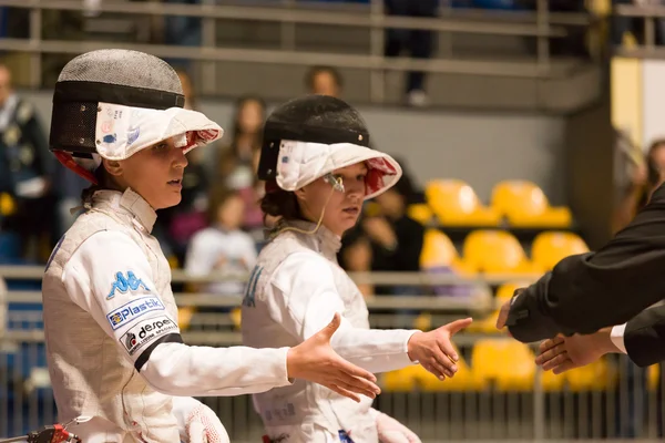 Fencing Cup Torino 2013 woman foil championship — Stock Photo, Image