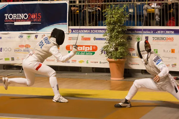 Fencing Cup Torino 2013 woman foil championship — Stock Photo, Image