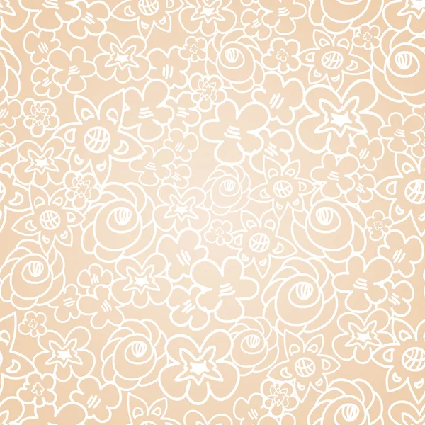 華やかな花の無限のパターン — ストックベクタ