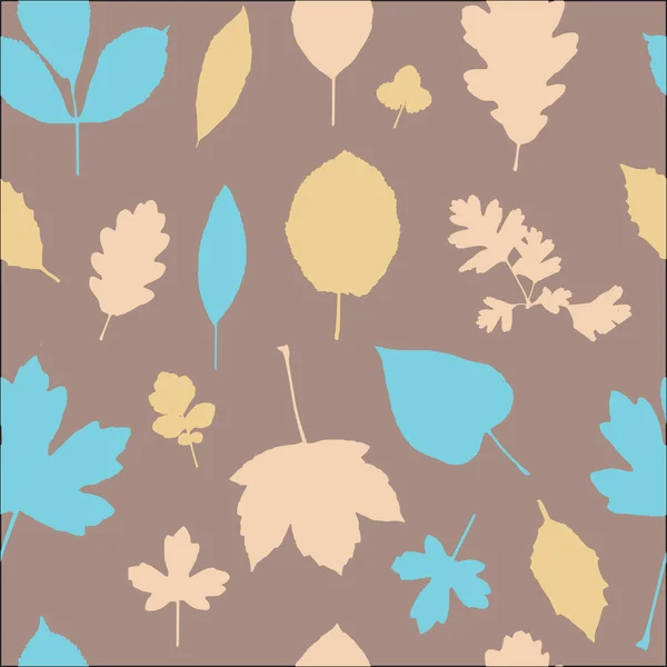 Осень различные листья бесшовный узор — стоковый вектор
