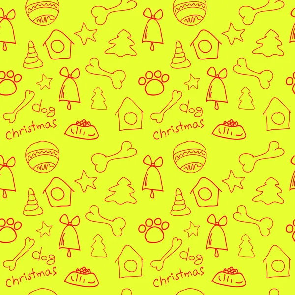 Fun christmas seamless lemon (yellow) pattern — Stock Vector