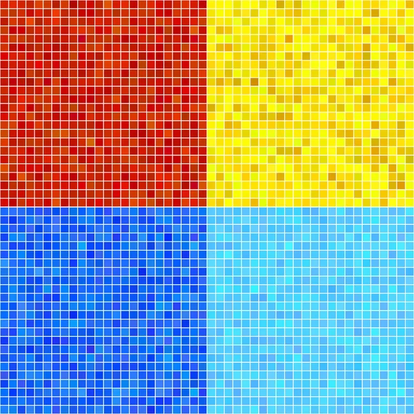 Ensemble de motifs vectoriels de mosaïque colorée . — Image vectorielle