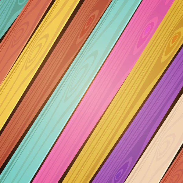 Vector colorful wooden background — Stock Vector