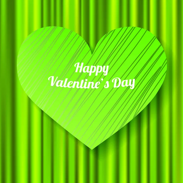 Tarjeta verde de San Valentín — Vector de stock