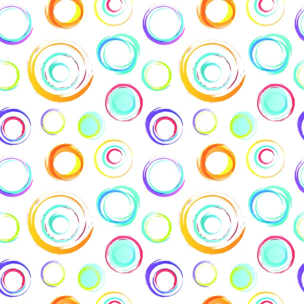 Coloré fond sans couture rétro cercles — Image vectorielle