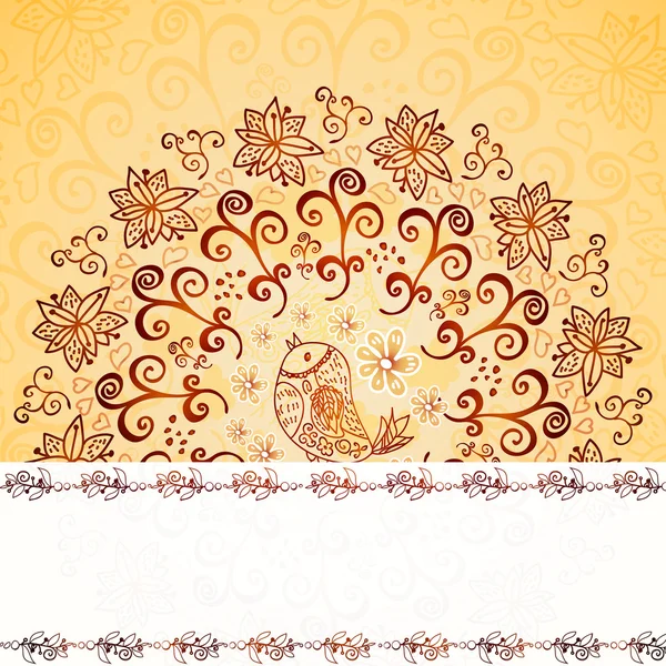 Vintage chocolate and cream ornament background — Stock Vector