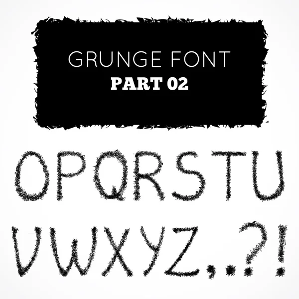 Grunge alfabeto escrito a mano — Archivo Imágenes Vectoriales