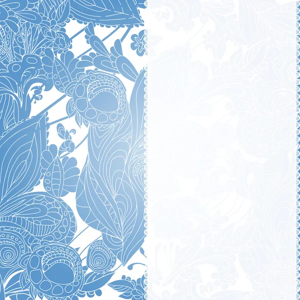 Tło wzór niebieski ornament kwiatowy — Wektor stockowy