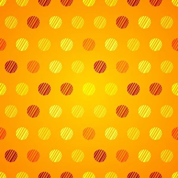 Yellow background with grunge polka dots — Stock Vector