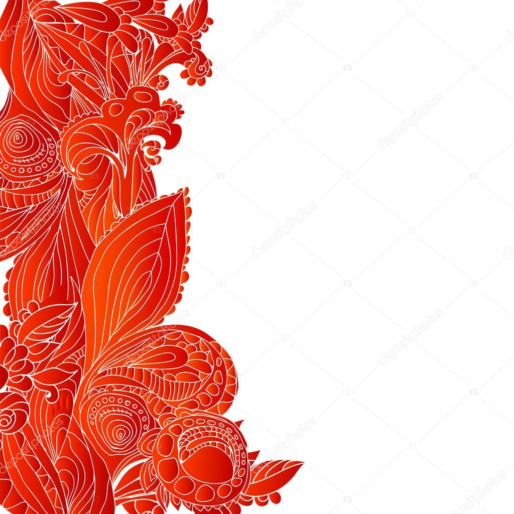 Vintage red floral ornament background Stock Vector Image by ©AlenaPohu