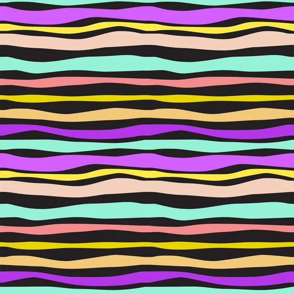 Кольорові хвилі Лінії Безшовний фон — стоковий вектор