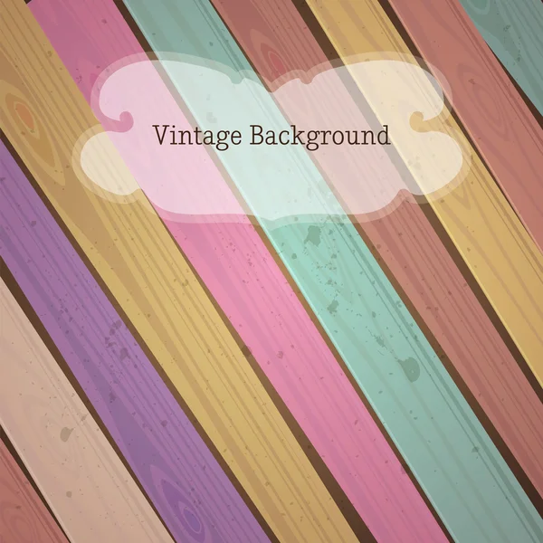 Vector colorful wooden vintage background — Stock Vector