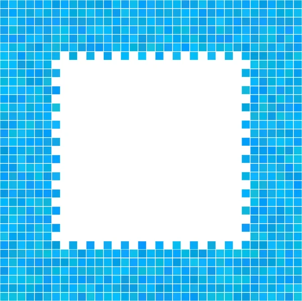 Mosaic Frame Blue — Stock Vector