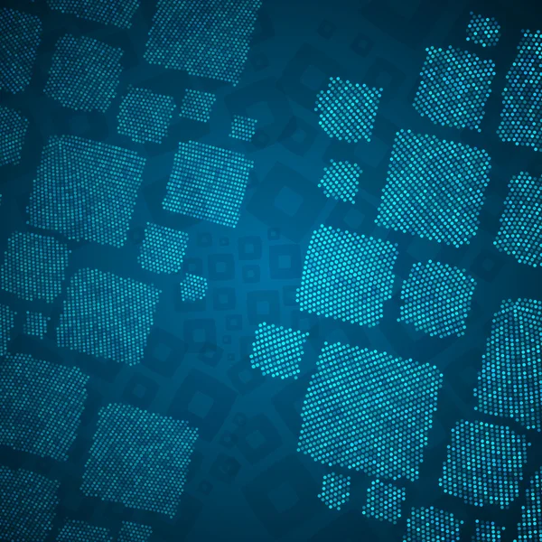 Fondo azul abstracto con mosaico de cubo — Archivo Imágenes Vectoriales