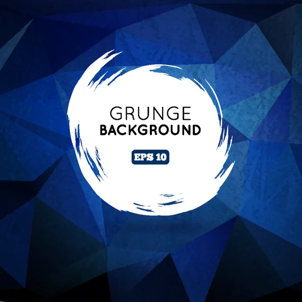 Grunge fondo azul con banner de salpicadura — Vector de stock