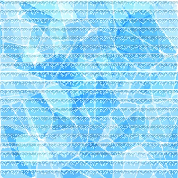 Abstract blue vector kaart met kant strepen — Stockvector
