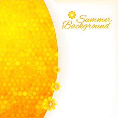 Abstract summer background with honey clipart