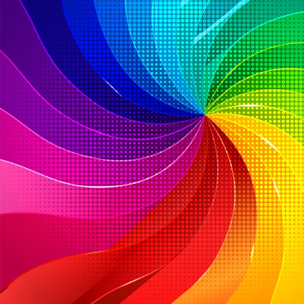 Colorful background with rainbow waves — Stock Vector