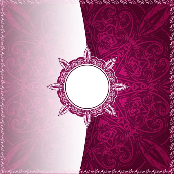 Vintage etnische vector sieraad mandala achtergrond — Stockvector